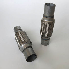 Bagian-bagian mesin logam Universal Stainless Steel knalpot dikepang pipa fleksibel dengan ekstensi puting