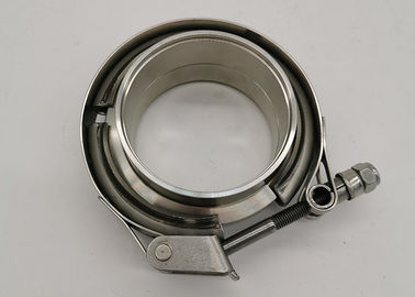 Stainless Steel 304 Fitting Cepat 3 Inch Exhaust V Band Clamp Dengan Flange