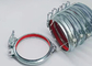 U Type Grooved Galvanized Pipe Clamp Adjustable Sealing Ring Ventilation Dust Clamp