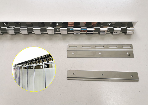 Gantung Bracket Stainless Steel Stamping Parts Untuk Pintu Pvc Strip Curtain