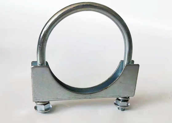 Universal Steel Plate Round Rod M10 U Bolt Knalpot Clamp 1.5-6 inci