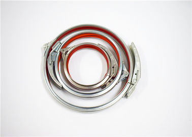 Round Ducting Clamps Quick Release Pipe Clamp Dengan penjepit pipa Flange Rubbe Merah