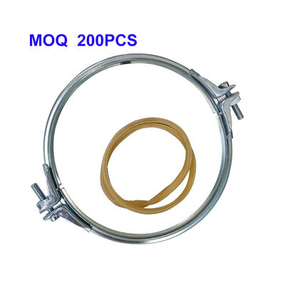 Klem Pipa Tugas Berat dengan Ketebalan Gasket yang Dapat Disesuaikan dan Struktur Dua Bagian untuk Sistem Pengumpulan Debu dalam SUS304
