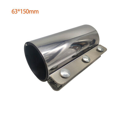Klem Pipa Baja Tahan Karat 430 Kopling Pipa Logam Dengan Gasket SBR Penjepit Kopling