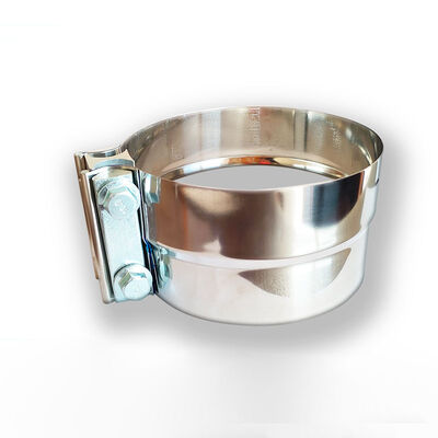 5 inci 0,5mm Ketebalan 304 stainless steel Round Mengurangi Exhaust Pipe Clamp Muffler Clamp