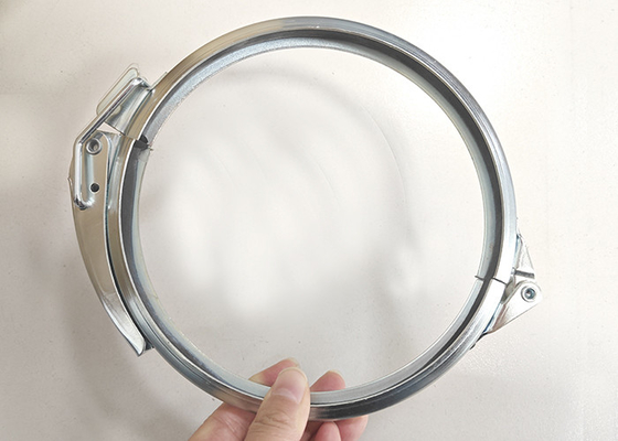 180mm Round Quick Release Duct Clamps Air V Band Ventilasi Flange Clamp