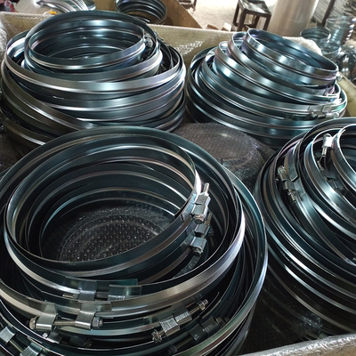 Turbo V Band Clamp yang dapat disesuaikan Sambungan Flange Pipe Clamp Pipe Lebar 1.0mm