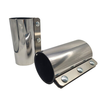 Klem Pipa Baja Tahan Karat 430 Kopling Pipa Logam Dengan Gasket SBR Penjepit Kopling