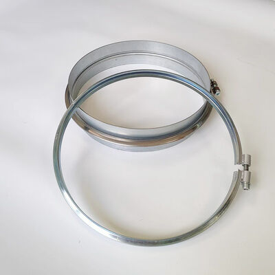 250mm Polished Zinc Duct Clamp Ventilation Duct  Galvanized Bolt Duct Hose Clamp