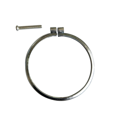 0.8mm 1.0mm Single Bolt Ductwork U Jenis Penjepit Pipa Tanpa Cincin Penyegel Tahan Karat