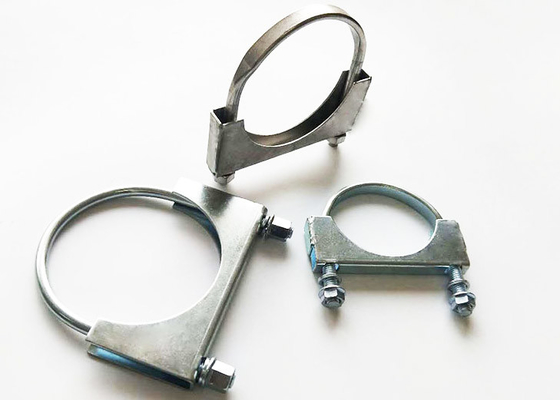 Penjepit Pipa Knalpot Penjepit U Logam Daya Tahan Tinggi Ukuran 38mm-305mm