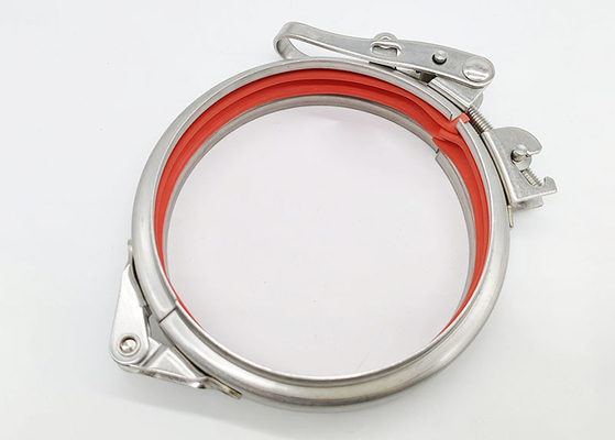 U Type Stainless Steel 304 Round Quick Release Pipe Clamp Dengan Sealing Ring