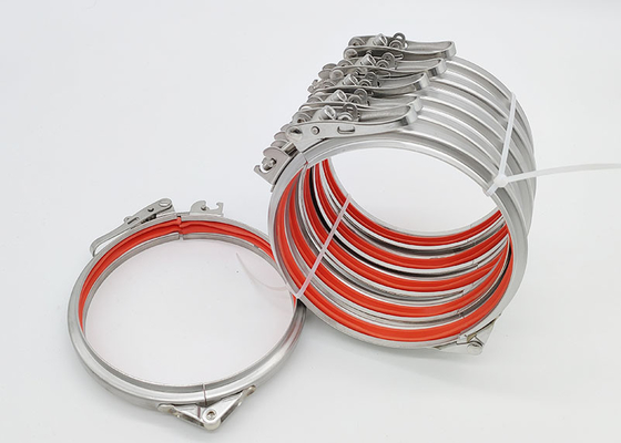 Klem Pipa Rilis Cepat Saluran Udara Flange yang Dapat Disesuaikan 80 - 600mm