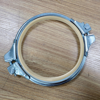 Klem Pipa Tugas Berat Sistem Pipa Modular Menghubungkan Cincin Tarik Untuk Tabung Industri