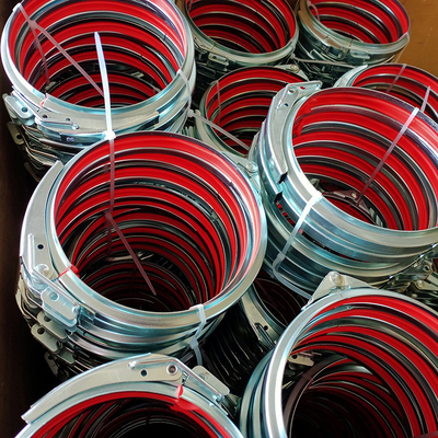 8 Inch Seal Galvanized Flange Quick Release Duct Clamp Untuk Tabung