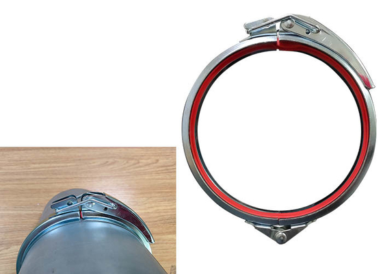 Tekanan Normal 80mm Quick Release Pipe Clamp Thinckness 1.0mm Aksesori Pipa Ventilasi