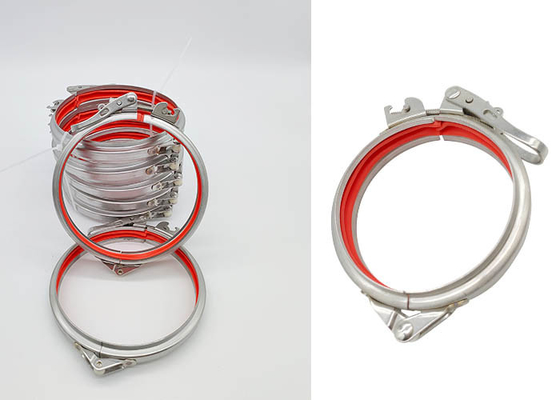 OEM 100mm Quick Release Pipe Clamp Stainless Steel / Baja Karbon Dengan Penyegelan