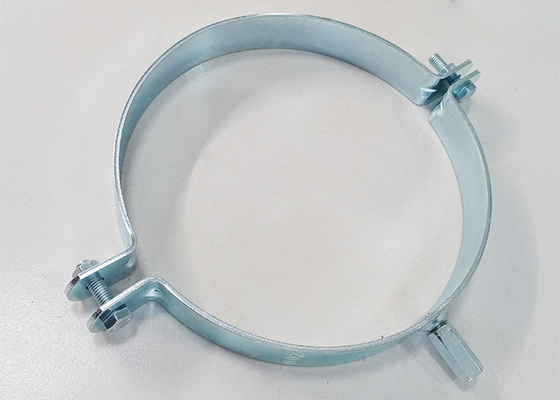 Baja Karbon Galvanis Round Double Bolt Clamp Split Hanging Hoop Pipe Clamp