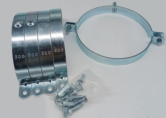200mm Round Split Pipe Clamp Hanging Hoop Untuk Ketebalan Industri 2.5mm