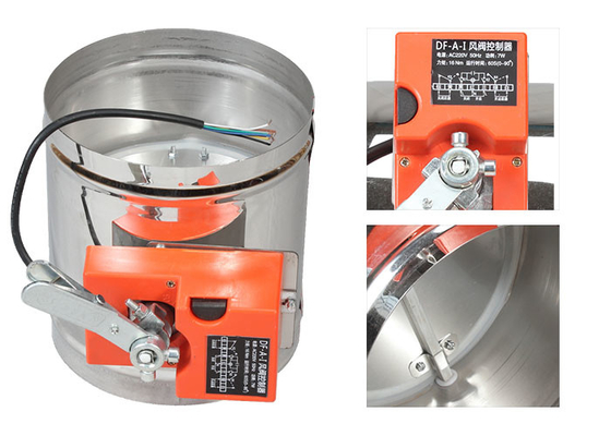 16nm Ac220v Hvac Duct Control Pisau Datar Terbuka / Tertutup Stainless Steel