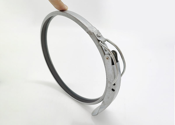 160mm Round Head Galvanized Pipe Clamps / Quick Release Duct Clamps