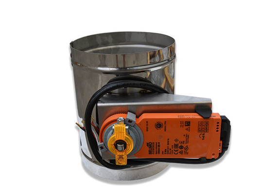 2nm stainless steel hvac saluran zona damper 220v tanpa flange