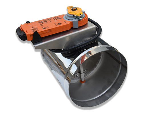Motorized Electronic Dampers Saluran Kerangka Baja Rinsing Dan Segel Bilah Gasketed