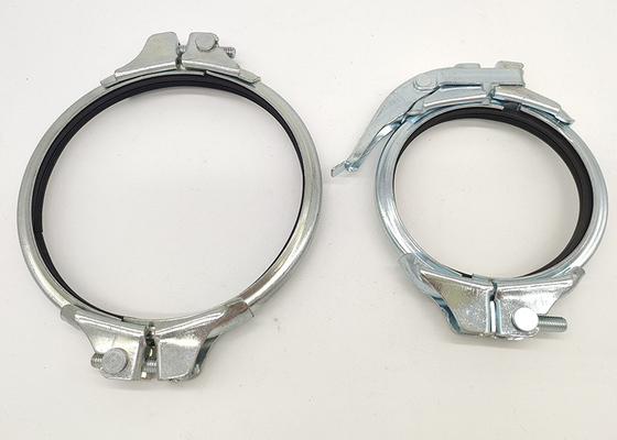 150mm Double Bolts Gal Pipe Clamps dengan Gula Seal Rings Ketebalan 2,0mm