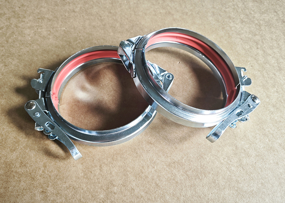 Metal 5,51 Inch Cepat Rilis Pipe Clamp Electropolish