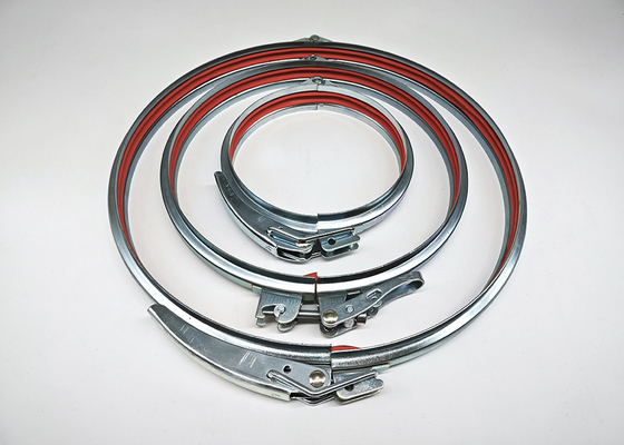 Klem Pipa Quick Release Klip Ducting Klem Tabung dengan Pengunci dan Karet Merah