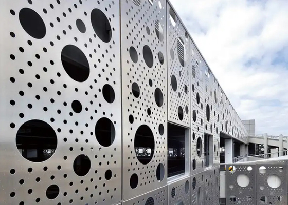 Dekorasi Metal Outdoor Wall Art Panel Laser Cut Perforated Metal Panel
