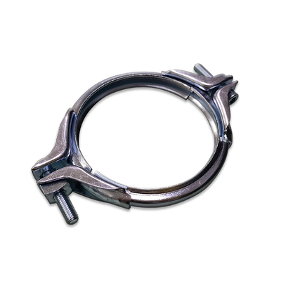 Double Bolt Heavy Duty Pipe Clamps Duct Clamp Untuk Flange System Ketebalan 2.0mm