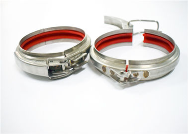 Roll Stamping Galvanized Pipe Clamp White Silver Manual Operation Untuk Penghapusan Debu