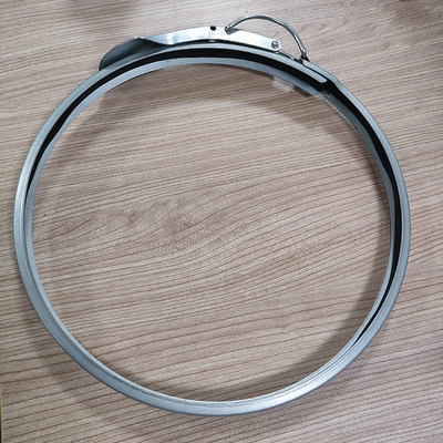 5 Inch ID Galvanized Duct Roll Clamp Cepat Rilis Pipe Clamp Galvanized Steel