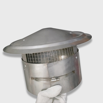 Galvanized Round Cone Top Chimney Cap Dengan Screen Fireplace Exhaust Cap menyesuaikan