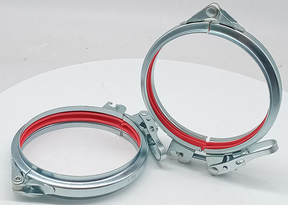 Cincin Bulat Ventilasi 140MM Klem Perbaikan Galvanis Kedap Udara